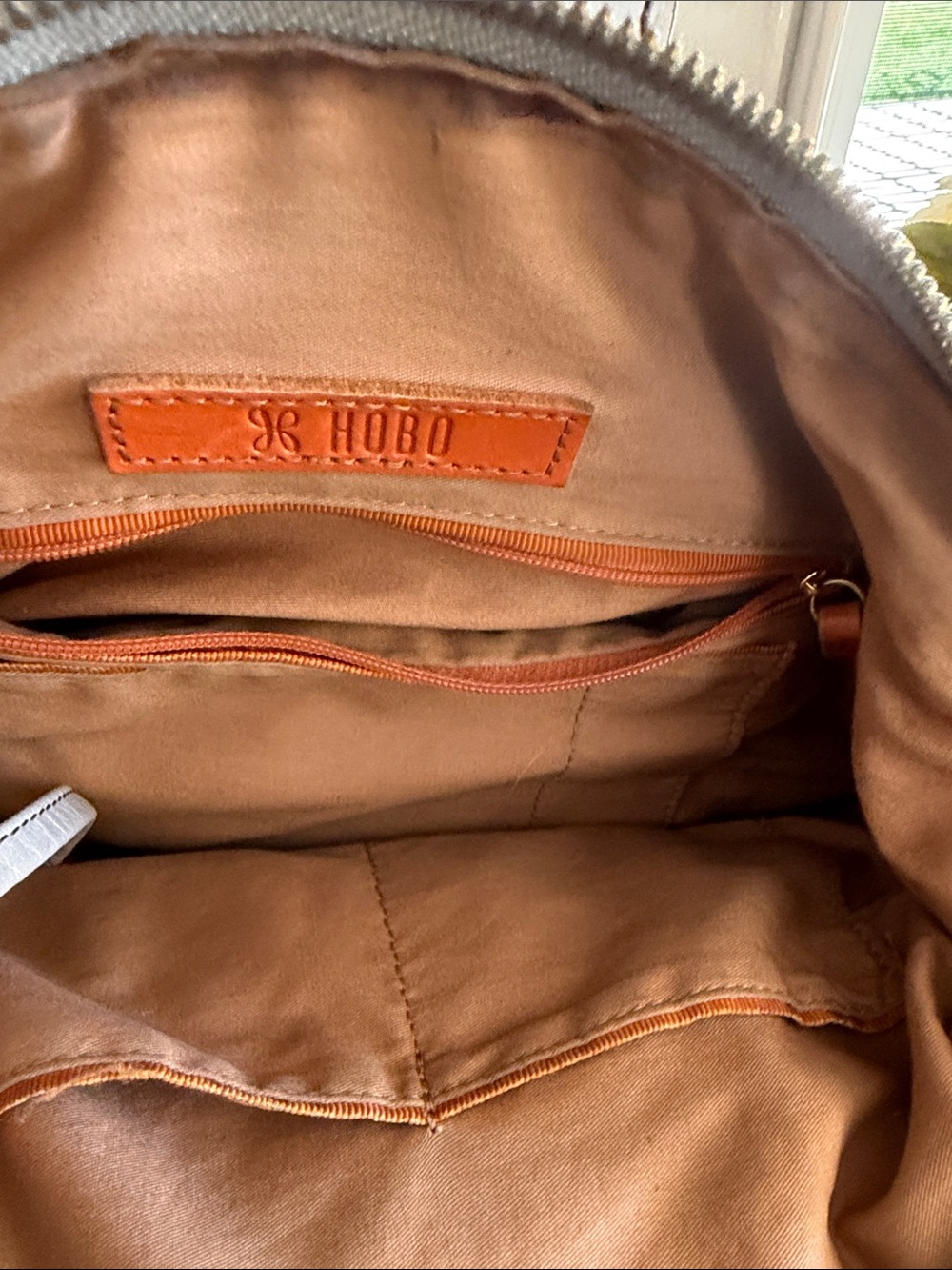 HOBO Light Taupe Leather Satchel with Detachable Strap - Picture 5 of 8